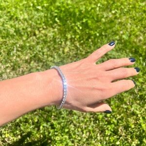 Bracelet “Dorsey”, white sapphire.